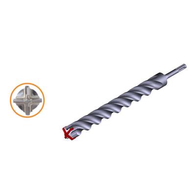 China High Quality SDS Masonry Drilling Plus Cross Tip Hammer Drill Bit For 20-25mm Concrete Cross Bit for sale