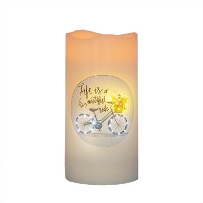 China Water Proof Indoor and Outdoor Decoration Plastic Spring Fiber LED Candle LED Candle Electronic Light for sale