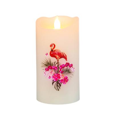 China Show Model Light On Paraffin Wax Candle Shell Beauty Gift Daily Decoration Paraffin Wax Fiber LED Optical Candle Light Real for sale