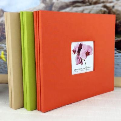 China Latest Design Eco-Friendly Hand Made Fabric Die Cut Cover Customized 8x8 Inch Album With Sheet Mail Limit Photo Album 10 PP Sheet Paper Slip for sale