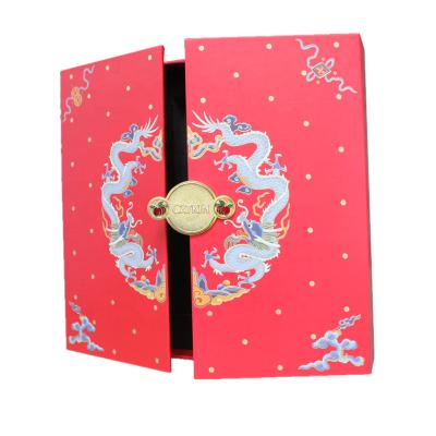 China Handmade Luxury Custom Lipstick Set Packing Case Set Large Size With Magnetic Lock Personal Care Chinese Style Lipstick Cosmetic Boxes for sale