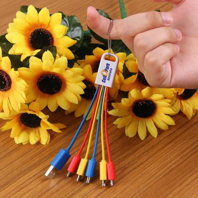 China Mobile Phone Custom 5 in 1 Mobile Phone Charger Usb Multi Key Chain Data Cable for sale