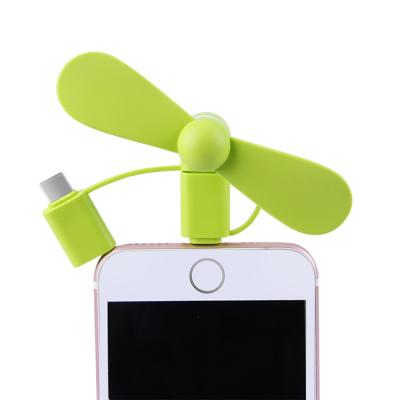 China Mini Size 3 in 1 8 Pin USB Lighting Power Bank Custom Logo Mini Smart Cell Phone Fan for sale