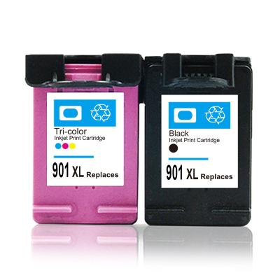 China Premium Remanufactured Re-manufactured Hicor Color Inkjet Ink Cartridge 901 901xl 901 XL 901 Ink Cartridge High Yield For Hp for sale