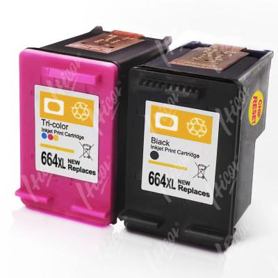 China Re-manufactured Hicor 664XL ink cartridge for HP 664 XL F6V28AL compatible N9J91AN for Deskjet Advantage 2136 2676 3776 5076 5276 for sale