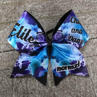 China Wholesale Custom Performance Hair Cheer Hangers For Sale Cheerleader Velvet Bow Clip For Girls Cheer Hair Bow With Fork Clip for sale