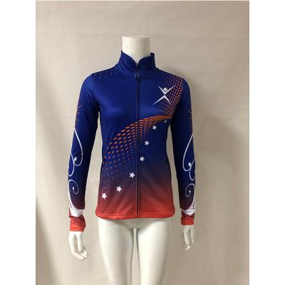 China Spandex / Polyester Women Workout Cheer Practice Team Warm Activewear Jackets for sale