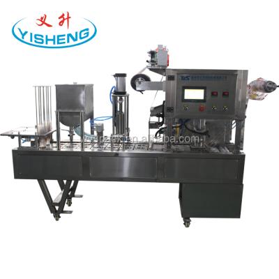 China Custom Full Automatic Beverage Milk Tea Cup Filing Sealing Machine for sale