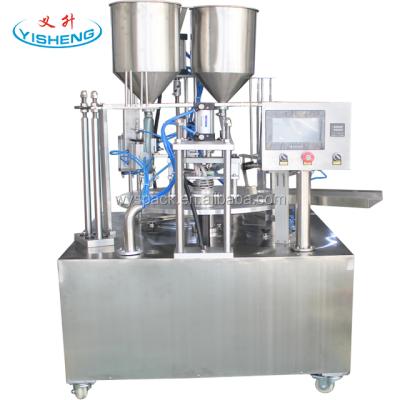 China Custom Factory Price America Beverage Rotary Yogurt Cup Filling Sealing Machine for sale