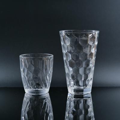 China Minimalist Luxury 130ml / 405ml Cupped Tall Glass for sale