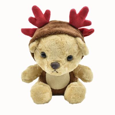 China Promotional Teddy Bear Kids Promotional Gifts Soft Toys Branded Logo Antlers Teddy Bear Custom Made for sale