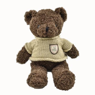 China Wholesale Cute Promotion Sublimation Brown Teddy Bear T-shirt Cute Teddy Bear Plush Toy for sale