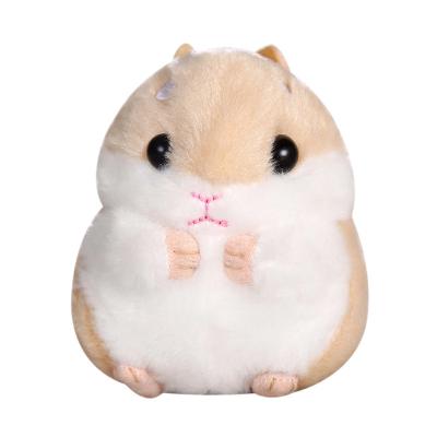 China Cute Fun 4 Inch Key Chain Small Mini Cute Soft Doll Stuffed Keychain Animal Charm Hamster Keychain Toy Handbag Pendant for sale