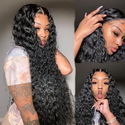 China Deep Wave Pre Plucked Deep Wave Hair Brazilian Frontal Long Curly Closure Hair Lace Wig Closure Wig Hd 4*4 Lace Closure Wigs 4x4 for sale