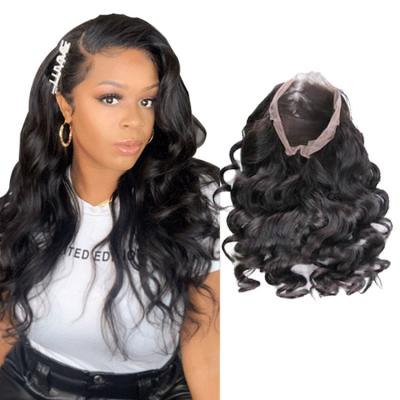 China Factory Price Body Wave Hair 360 Lace Front Human Hair Wigs Glueless Brazilian Virgin 360 Hd 100% Lace Frontal Wig for sale