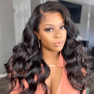 China Body Wave Hair Wigs For Colored Women Human Hair 360 Full Lace Front Brazilian Virgin Hair Transparent 360 Lace Wigs for sale