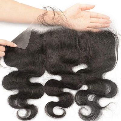 China Pre-plucked Lace Frontal 4x4 2x6 5x5 13x4 13x6 360 Lace Frontal HD Body Wave Wholesale Price Pre Plucked Bandeau for sale