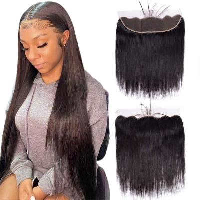 China Water Wave Price Whole Brazilian Virgin Hair Frontal Cuticle Aligned Swiss Lace Frontal Transparent Human Hair 4x4 5x5 HD Scalp c for sale