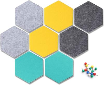 China Modern Hexagon Design Decoration For Cinema Recording Studio Kindergarten KTV Felt Sound Absorbing Acoustic Wall Panel for sale