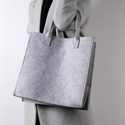 China Fashion Eco-friendly Wholesale Custom Logo Design Felt Handmade Gift Shopping Tote Bag for sale