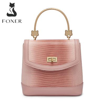 China FOXER Fashion Gradient Color Cross - Body Shoulder Bags Messenger Mini Handbag Contrast Tote Bag Crocodile Pattern Paneled Purse for sale