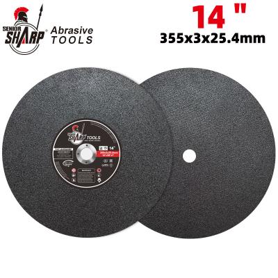 China 14 inch cutting disc 355x3.0x25.4 mm special for cutting stainless steel and metal for sale