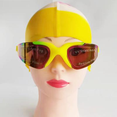 China Factory Wholesale Waterproof UV Anti Fog Protective Triathlon Silicone UV Swimming Goggles for sale