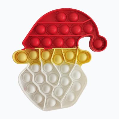 China Outdoor Funny Toy Christmas Silicone Rainbow Noise Simple Push Asmr Stir Bubble Squeeze Toy Set Stress Pack Push Popit Sensory Shaker Toys for sale