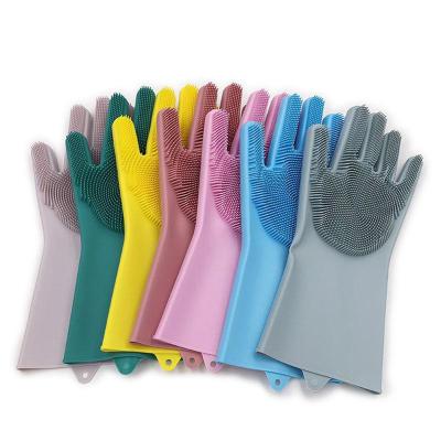 China 2022 China Factory Eco-friendly Hot Sale Silicone Hand Cleaning Gloves for sale