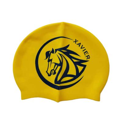 China Factory Waterproof Durable Eco - Friendly Silicone Swim Caps Printing Custom Printed Swim Cap for sale