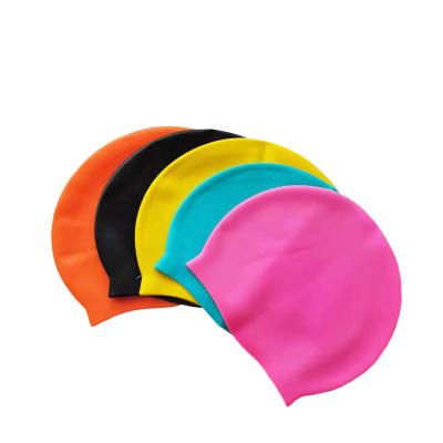 China Waterproof Durable Eco-friendly Manufacturing Swimming Silicone Caps Unisex Multicolor Silicone Swim Caps For Adult for sale