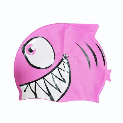 China China OEM Service Silicone Baby Swim Cap Silicone Eco-friendly Wholesale Child Waterproof Goods With Logo Cute Fish Swimming Cap for sale