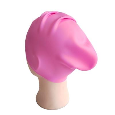 China Custom Printable Whole Color Factory Hair Silicone Swim Cap Eco-friendly Long Lasting Raincoat,Swim Cap For Women for sale