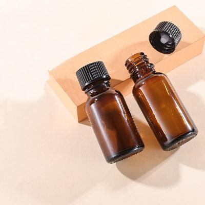 China 5ml Essential Oil Bottles  Amber Glass Cosmetic Bottles With Long Inner Plug OEM ODM for sale