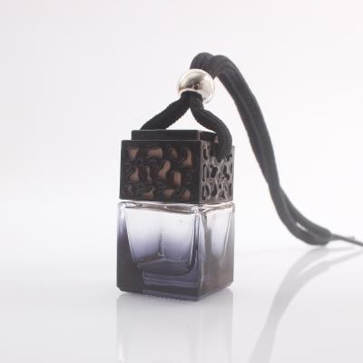 China OEM ODM Car Air Freshener Perfume Bottle 6ml With Black Lid And String for sale