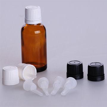 China 20ml 50ml Essential Oil Bottles Amber Glass Dropper Bottles With Plastic Cap for sale