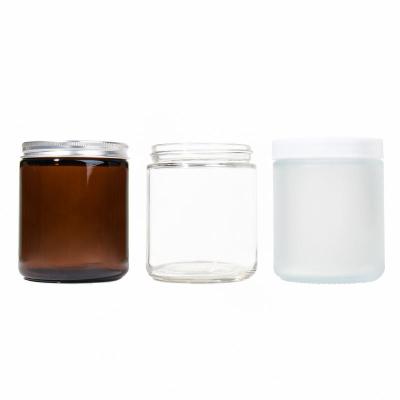 China 100 ml 250 ml 500 ml lege Amber Kaarsjes op maat Glas Kaarsjes met metalen deksels Te koop