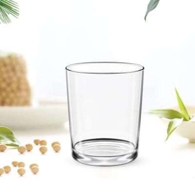 China 10oz Clear Round Empty Candle Container Glass Candle Jars For Candle Making for sale