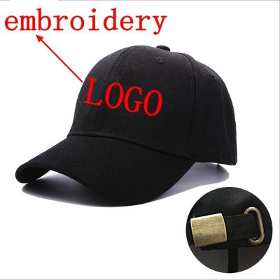 China Sun protection New Custom Logo Embroidery for Unisex Adjustable Baseball Cap Women Casual Solid Color Hip Hop Dad Caps Snapback Dad Adult Hat for sale