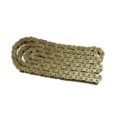 China Motorcycle Transmission System Heavy Duty Solid Bush Gold Motorcycle Chain 428H O Ring Chain for sale