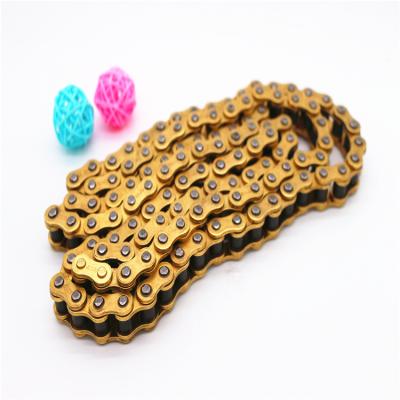 China Africa Standard 40 MN Gold Copper Plated 428H 120L Motorcycle Chain for sale