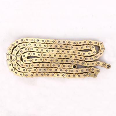 China 40 Manganese Steel Gold Plated Color O Ring Motorcycle Chain 520H for sale