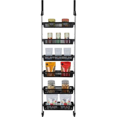 China Modern Six Tier Sustainable Shelvers Over Door Household Organizer Shower Rack Storage Hanging Racks Holders for sale