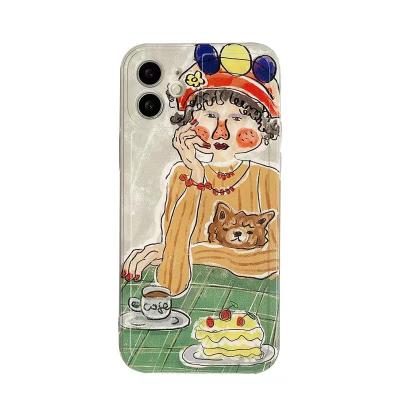 China cover device ip12/13max brand tidal shell cell phone abstract cute cartoon female shockproof personality inclusive for sale