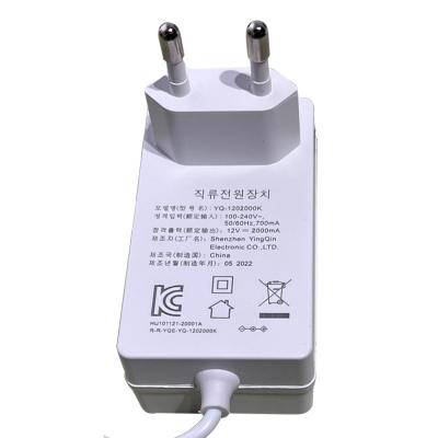 China Over Voltage Korea KC Certified DC12V2A Adapter 6A Single Line Energy Efficiency 12V High Power Desktop Power Supply for sale