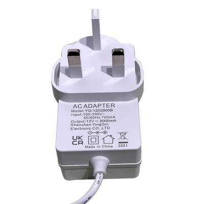 China Over Voltage Power 12v3A Explosive UK Adapter UKCA Certified Applicable Small Appliances Router Printer for sale