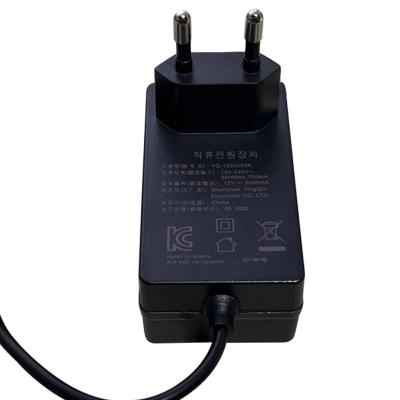 China Over Voltage 12v3A Power Adapter Japanese Standard American Standard 77w Computer Router Korean Standard Adapter for sale