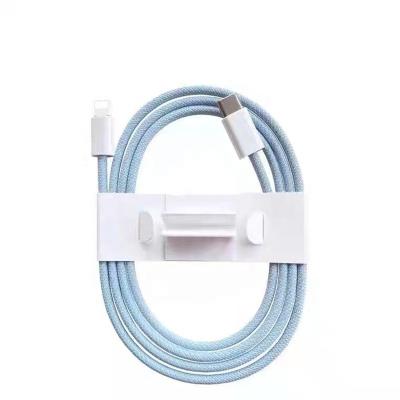 China New PD20W 1m Data Cable Color 5A Data Cable Fast Charging Braided Type-C To IOS IP11/12/13 Data Sync for sale