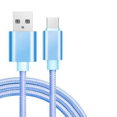 China Fast Charging Nylon Braided Fast Charging Data Cable For Type-C Mobile Phone IOS Android Fast Charging Data cable1m/2m for sale