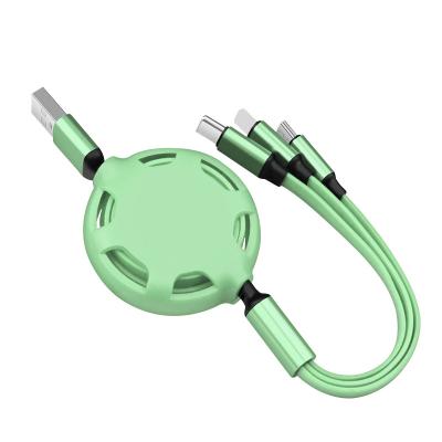 China New Telescopic Type-c All-in-one Data Cable Drag Adjustable Creative Mobile Phone One 1m Android Charging Cable for sale